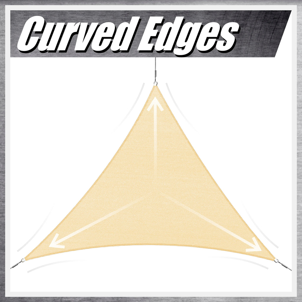 Grey Right Triangle Sun Shade Sail Canopy Awning F89624