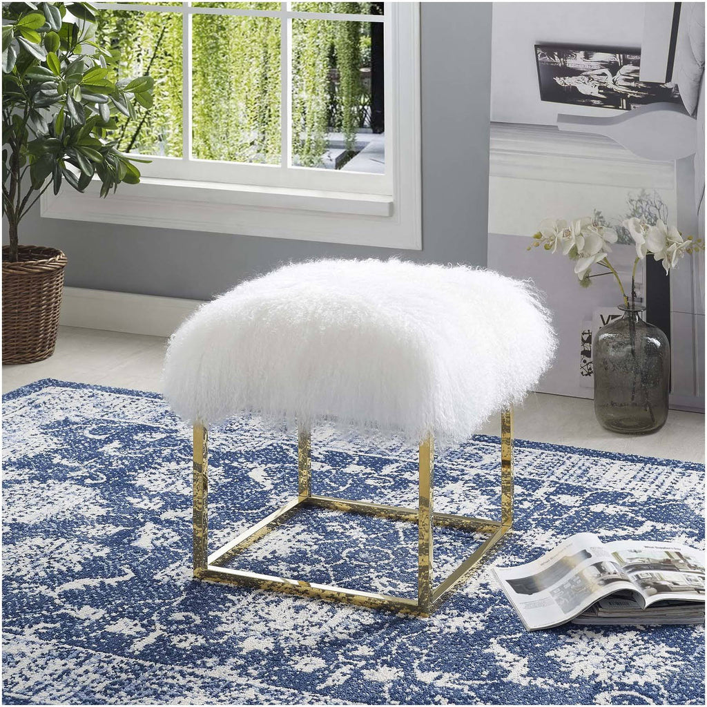 Gold White Ottoman L597178