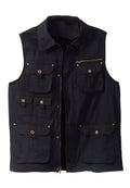 Black Multi Pocket Vest T146