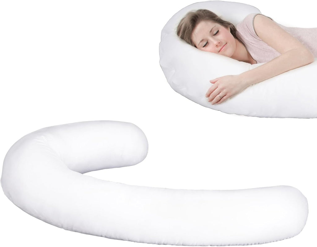 White Cotton Zippered Pillowcase G788372