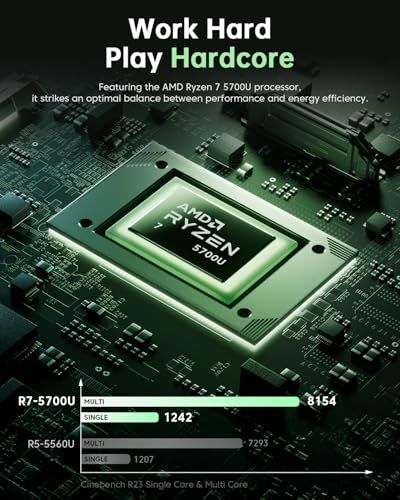 15.6-in AMD Ryzen 7 5700U Laptop 16GB DDR4 512GB NVMe SSD H849