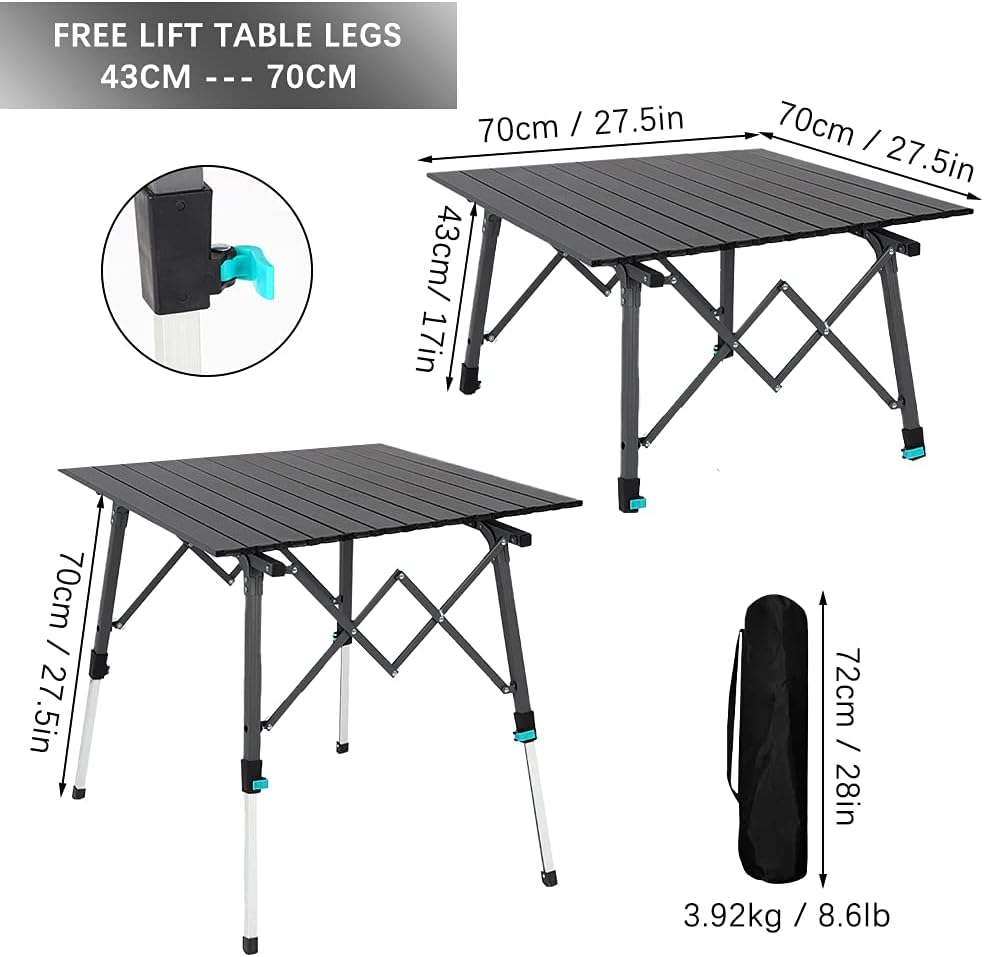 Portable Folding Camping Table with Aluminum Legs R761