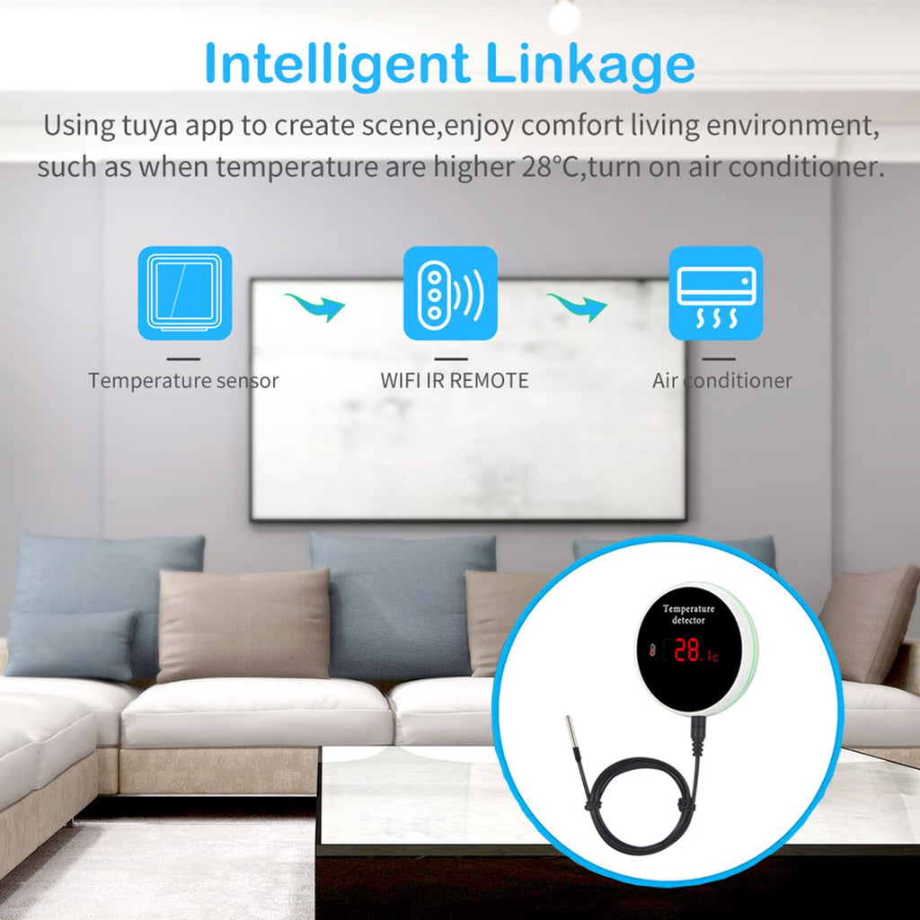 WiFi Temperature Sensor with Waterproof External Probe B991652