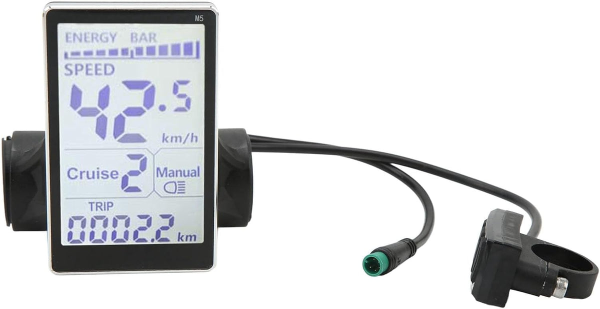 24V 36V 48V 60V 5 Pin M5 LCD Panel Screen for 31.8 22.2mm Handlebar Electric Bikes G3210