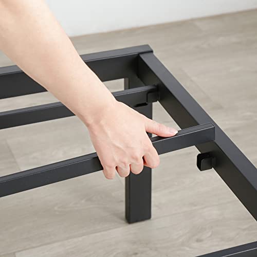 18 Inch Tall Heavy Duty Steel Slat Bed Frame Full Black H95253