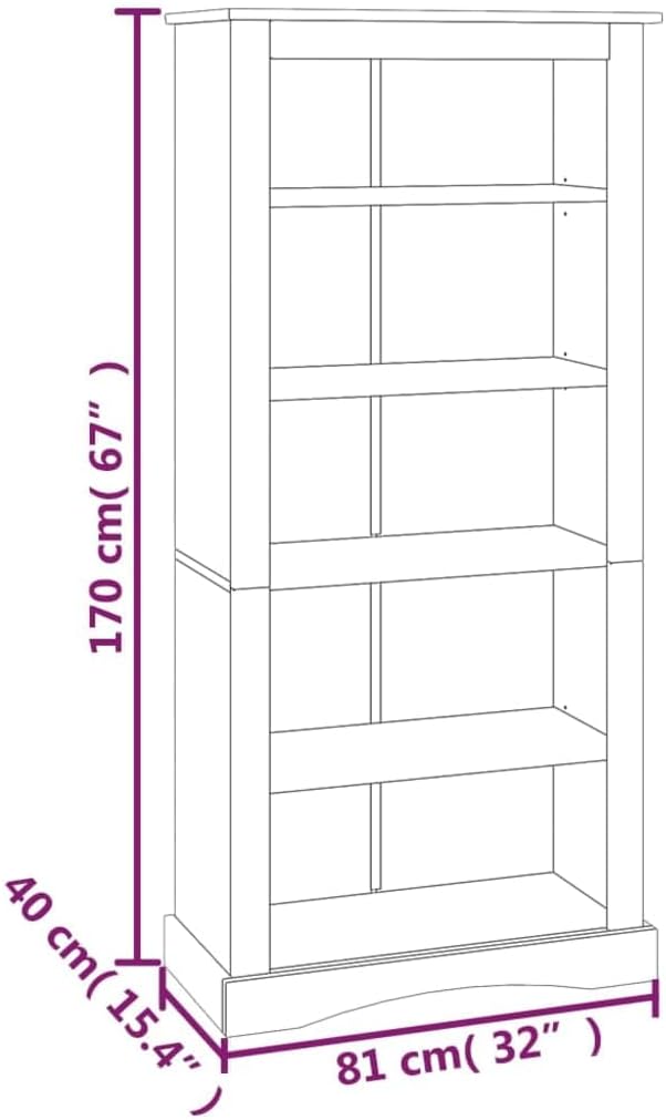 5-Tier Bookcase K581809