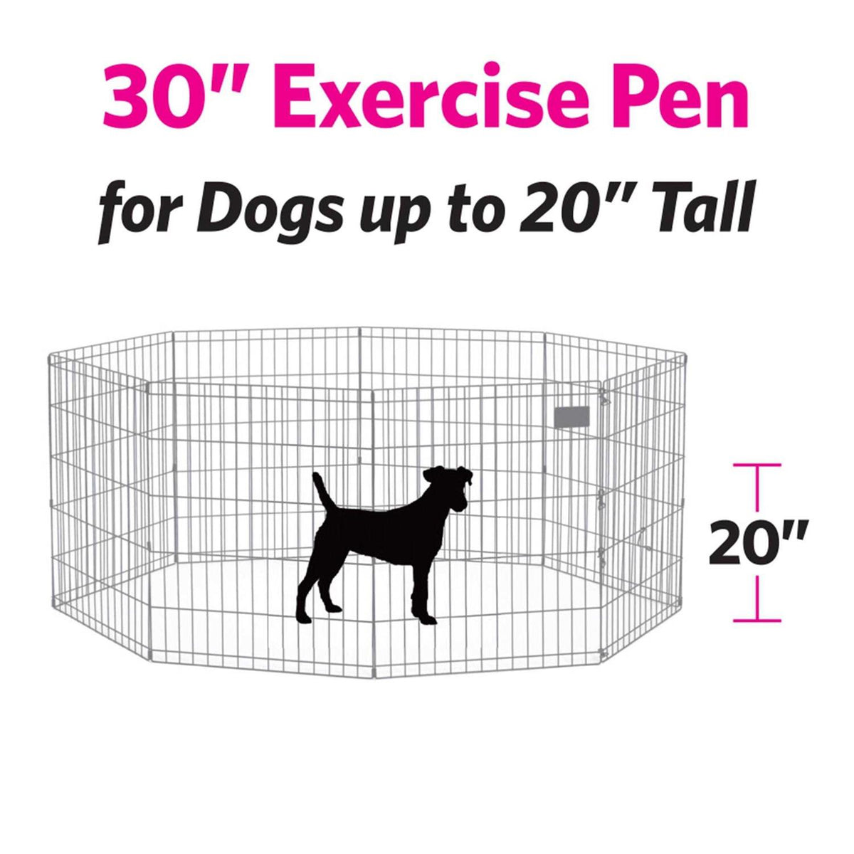 Black Exercise Pen with Door M434
