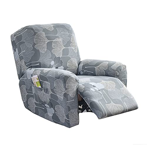 4-Pieces Non Slip Recliner Slipcovers with Storage Pockets G899