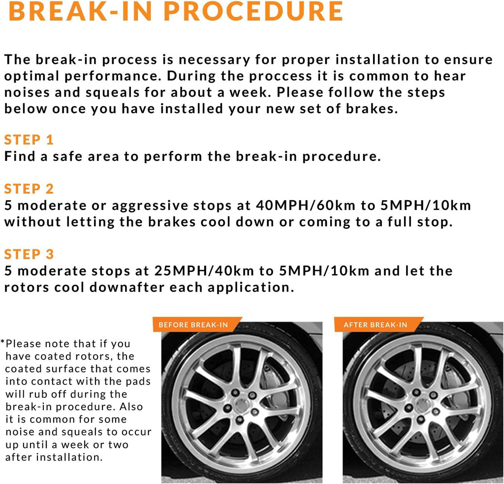 Max Brakes Premium OE Rotors with Carbon Ceramic Pads C9850