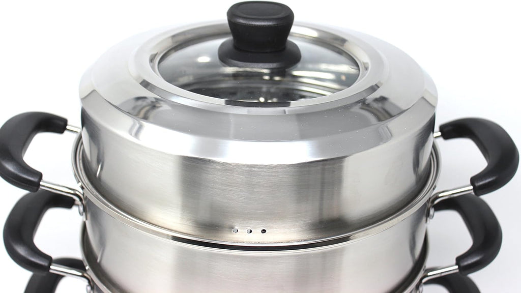 3 Tier Stainless Steel Steamer Set 28 CM J349026