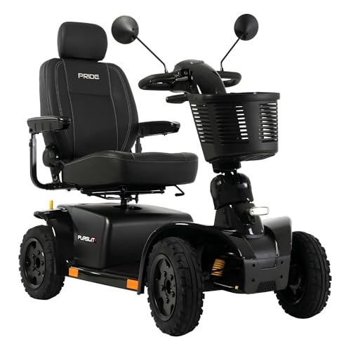 Orange Mobility Scooter, 400 Lbs Weight Capacity, 50 Ah Battery, 18"x18" Seat T36154