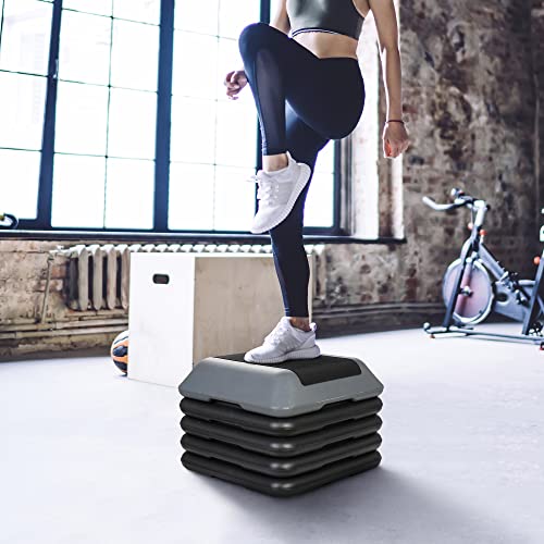 16 Inch Adjustable Aerobic Stepper Exercise Workout Step Platform Bench with 4 Risers I703