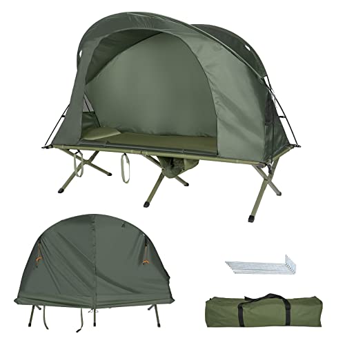 4-in-1 Camping Cot Tent with Waterproof External Cover, Air Mattress & Carrying Bag Y34926