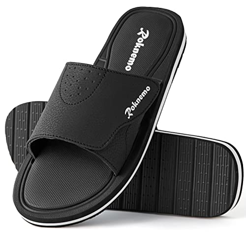 Mens Slide Sandals with Memory Foam E84967