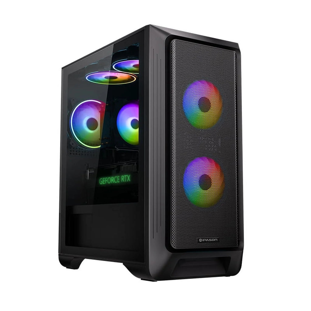 Black Gaming Desktop Intel Core i5-13400F RTX 4060 16GB DDR5 1TB M.2 NVMe Gen3 RGB Fan Cooling 650W 80+ Gold Wifi Windows 11 Home O5525