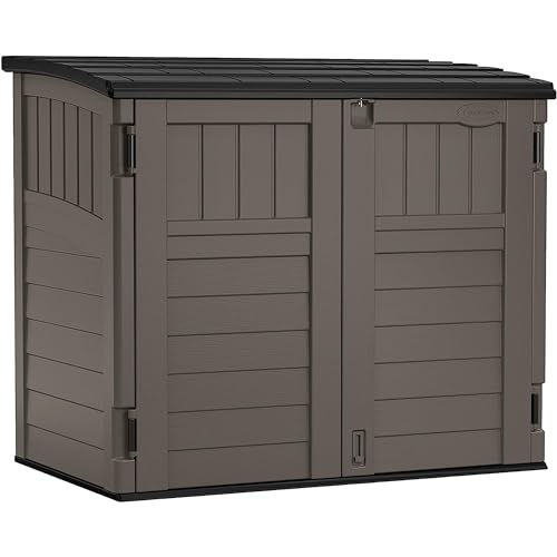 Outdoor Storage Shed, Horizontal, 4' x 2.5', Stoney Grey Y6315