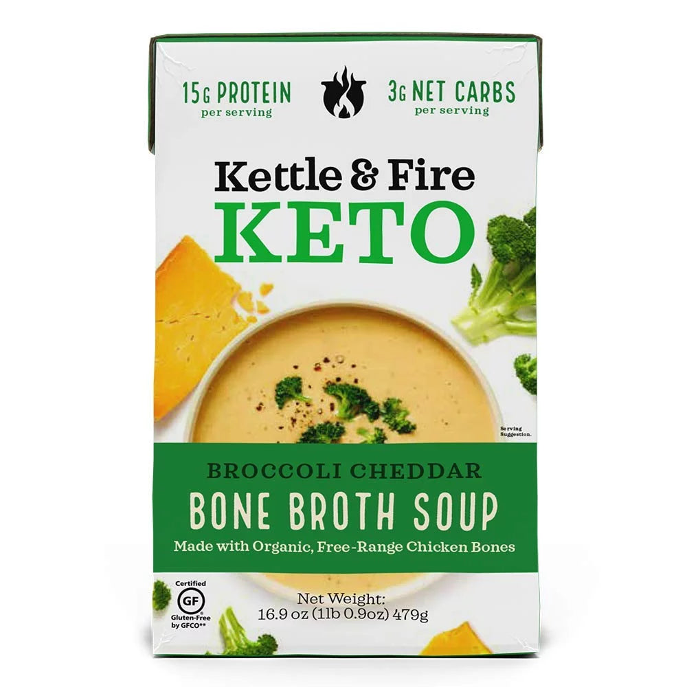 Keto Bone Broth Soup Broccoli Cheddar 16.9 oz M878