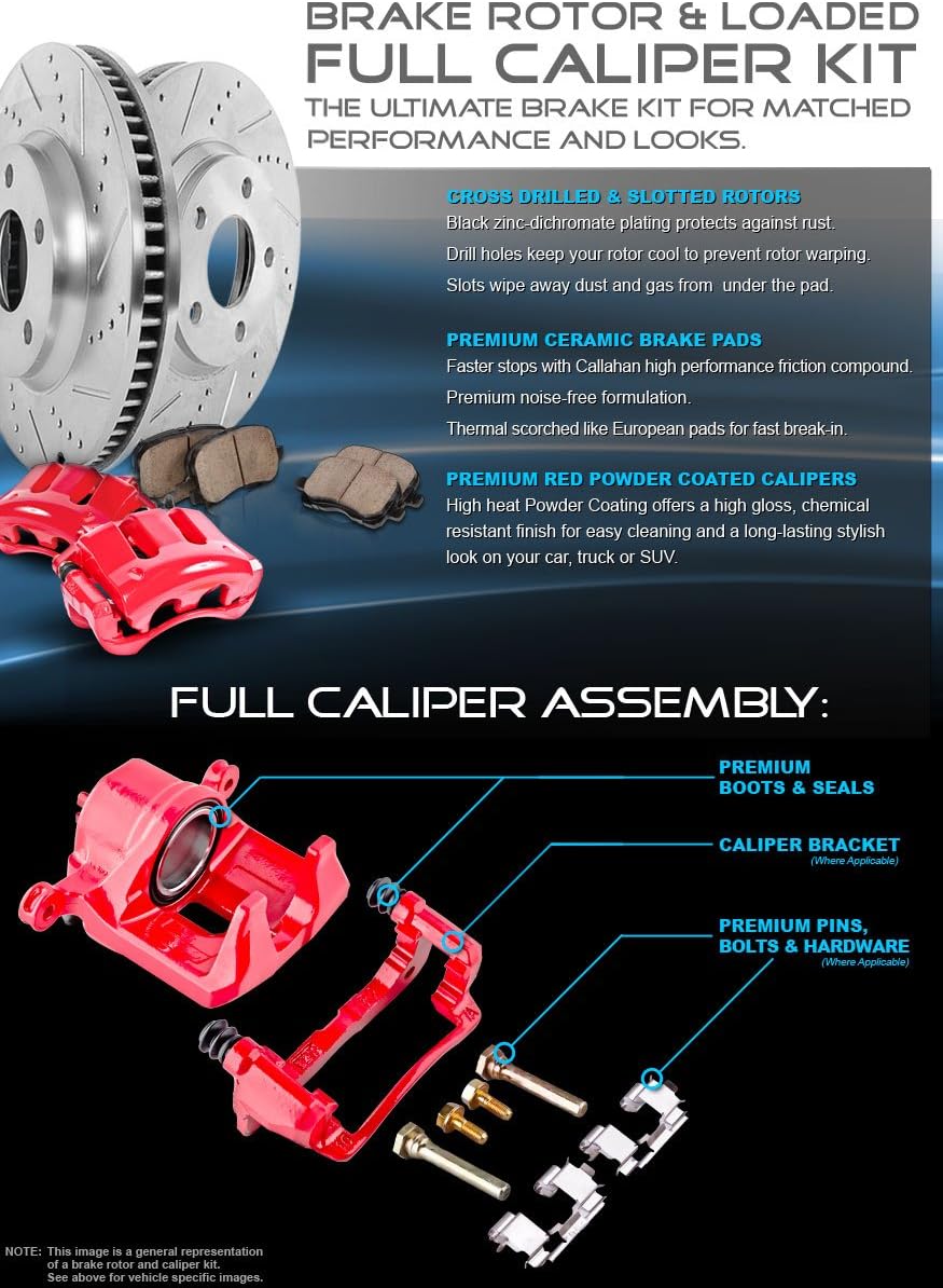 320 mm Front and Rear Brake Rotors and Metallic Brake Pads S83544