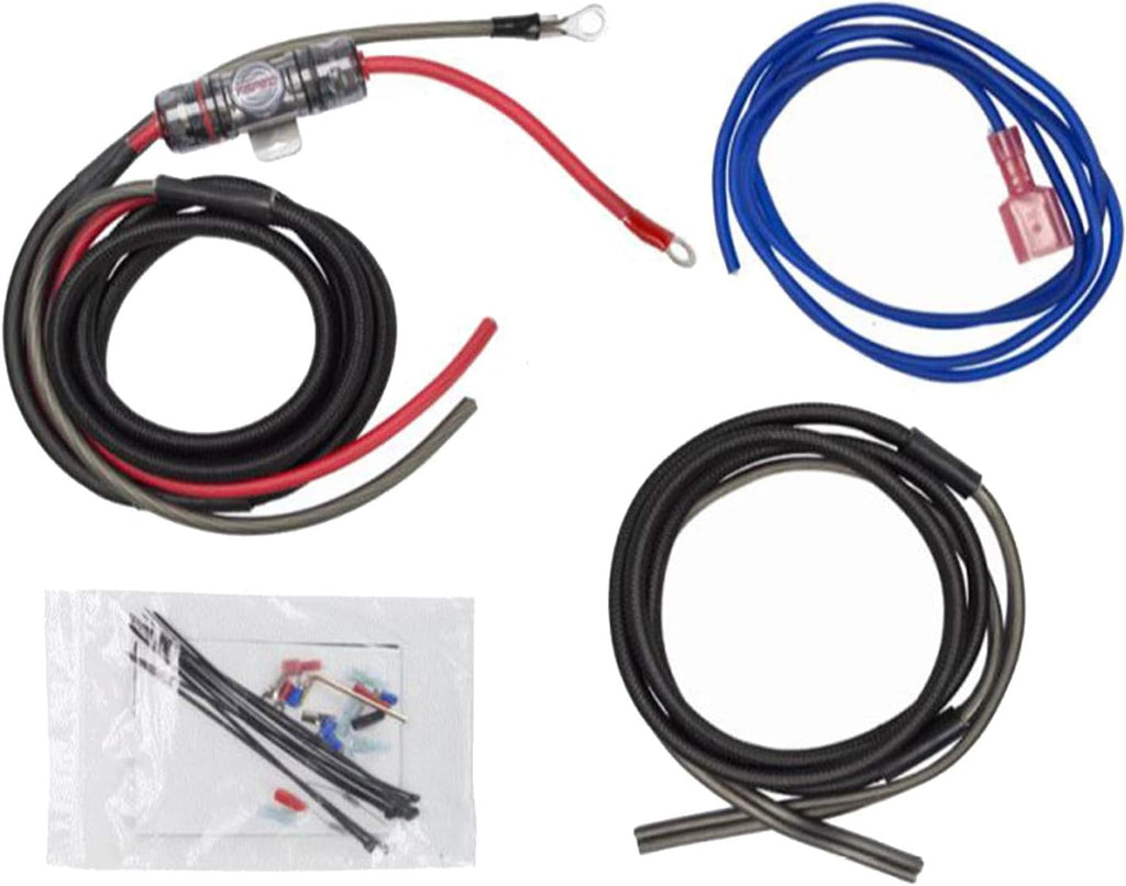 6.5 White Marine Boat Coaxial Speakers Bundle with 4-Channel Amplifier and Wiring Kit T61073