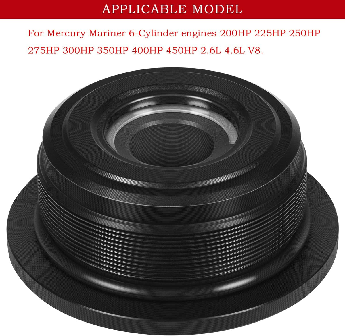 Black Outboard Trim Cap 6-Cylinder O88192