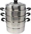 3 Tier Stainless Steel Steamer Set 28 CM J349026