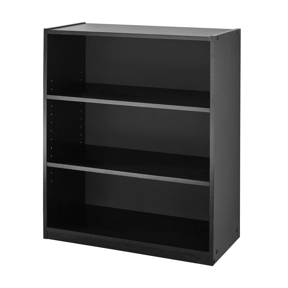 3-Shelf Bookcase with Adjustable Shelves, Black Oak L532011