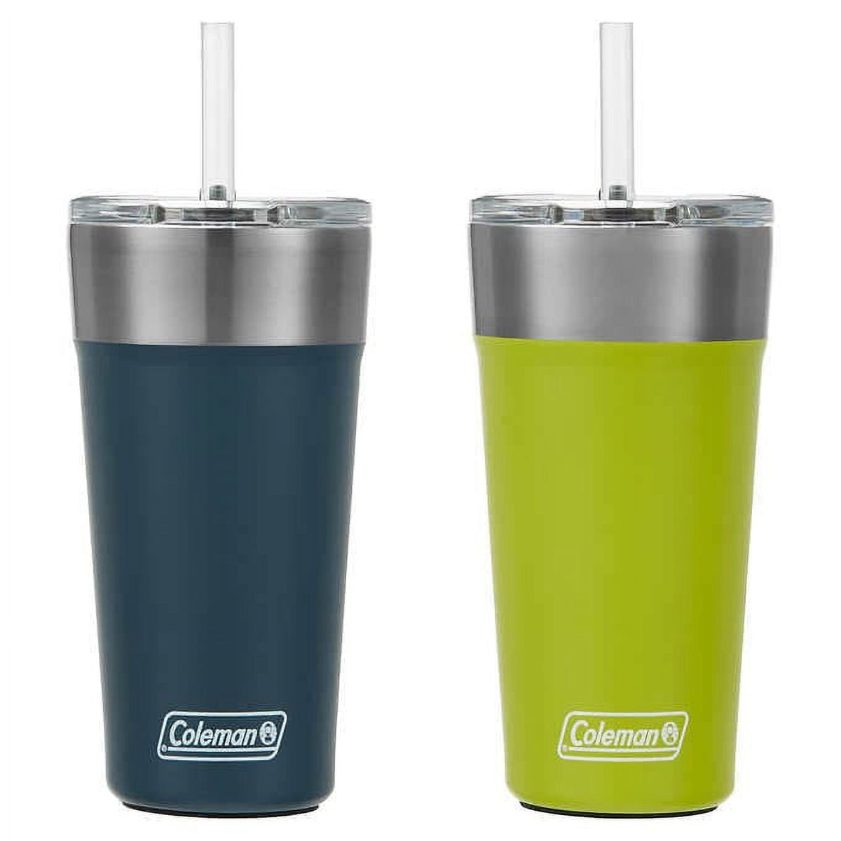 20oz Green and 18oz Blue Stainless Steel Tumbler 2-pack H3414