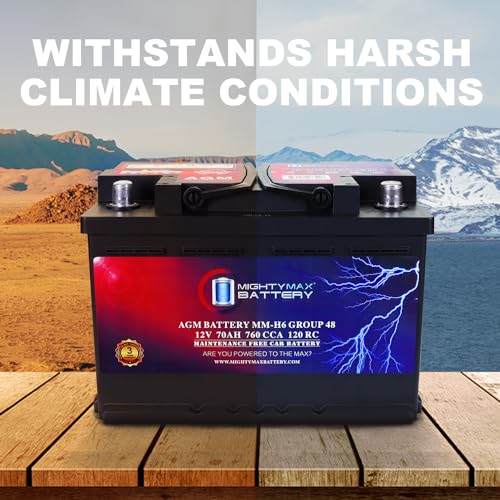 AGM Car Battery, Group Size 47, 12V 60 AH, 680 CCA W754689