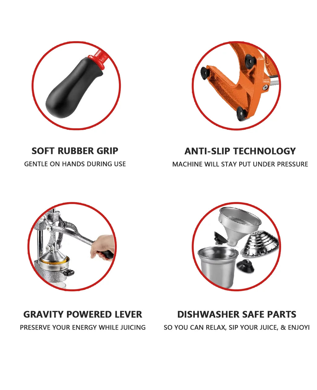 Commercial Grade Manual Hand Press Citrus Juicer J3936