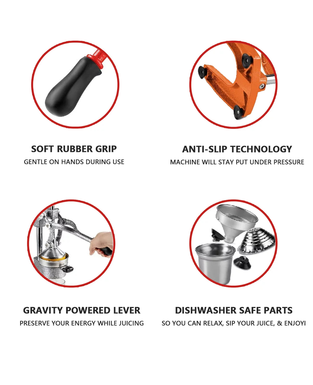 Commercial Grade Manual Hand Press Citrus Juicer J3936