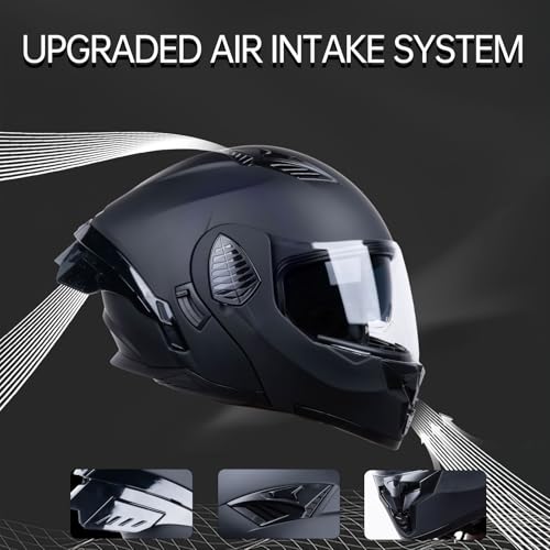 Matt Black X-Large Full Face Modular Motorcycle Helmet B50031