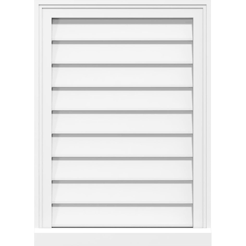 PVC Vertical Surface Mount Gable Vent O844