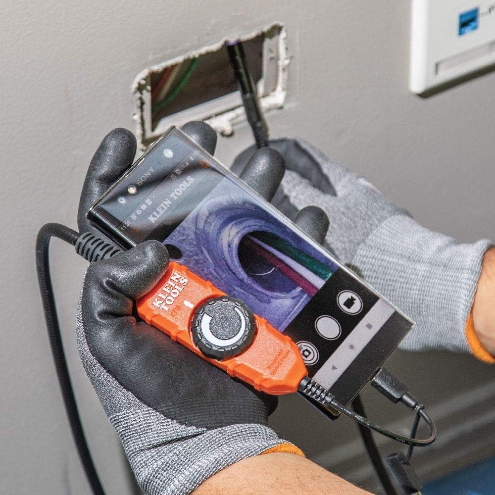 WiFi Borescope Inspection Camera with Rechargeable Lithium-Ion Battery and LED Lights H608574