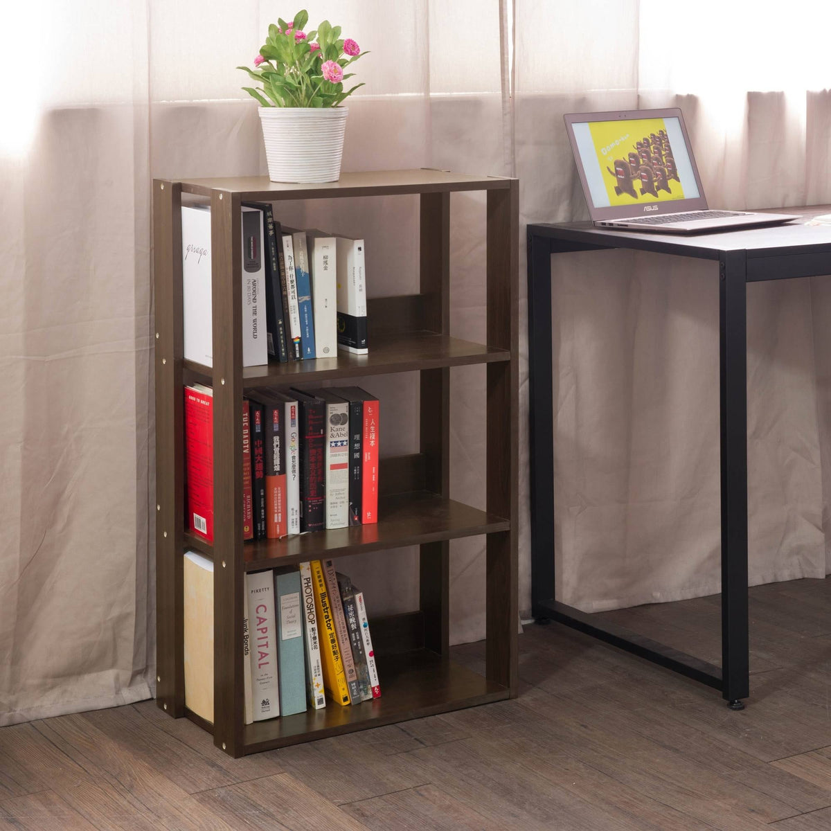 3-Shelf Bookcase Brown O510120