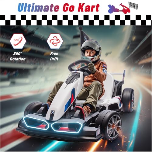 24V Licensed BMW Drift Kart with Dual 200W Motors N32708