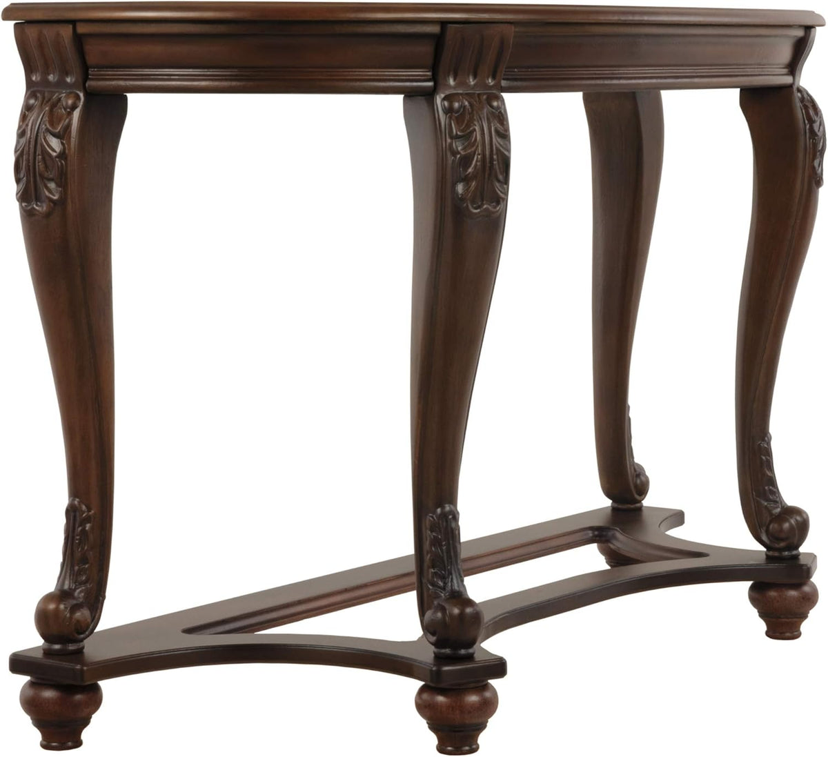Dark Brown Glass Top Sofa Table U429