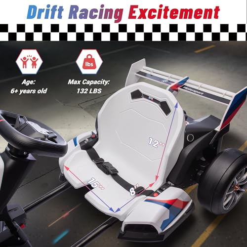 24V Licensed BMW Drift Kart with Dual 200W Motors N32708