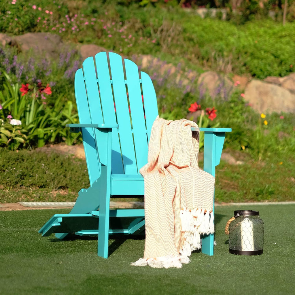 Yellow Adirondack Chair with Tray Table F569