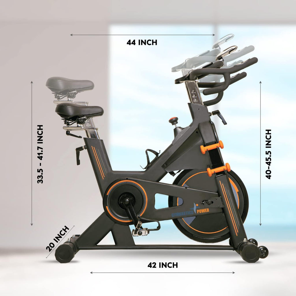 Heavy-Duty 115 LB Magnetic Resistance Exercise Bike with 2X1 lb Dumbbells F84396