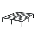 18 Inch Tall Heavy Duty Steel Slat Bed Frame Full Black H95253