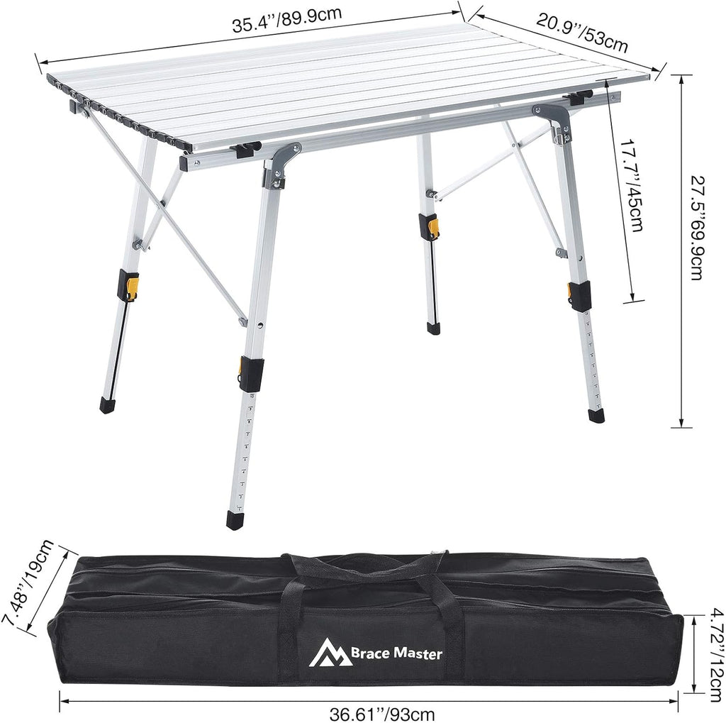 Folding Portable Aluminum Camping Table with Tablecloth T653