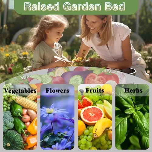 Silver 8×4×1ft Galvanized Metal Raised Garden Bed Planter Box 2PCS W91017