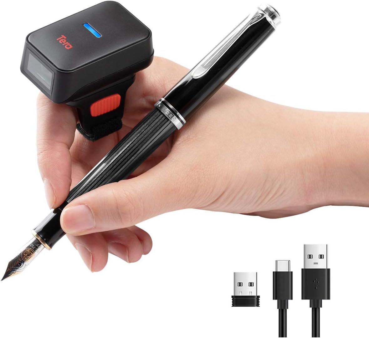 Wireless Ring Barcode Scanner with Bluetooth H8768