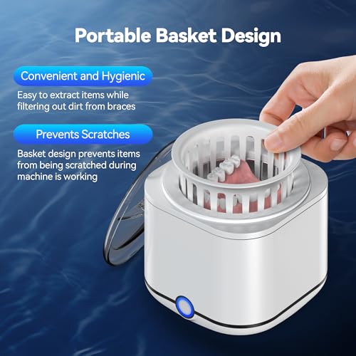 48kHz Ultrasonic Retainer Cleaner with 7.8OZ Dental Cleaning Pod K363882