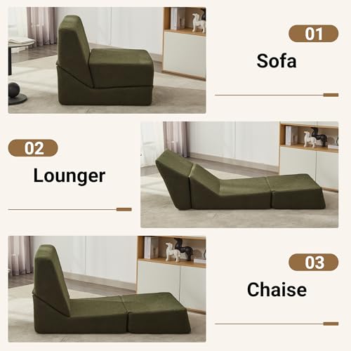 Pink Folding Sofa Bed with Memory Foam G858333