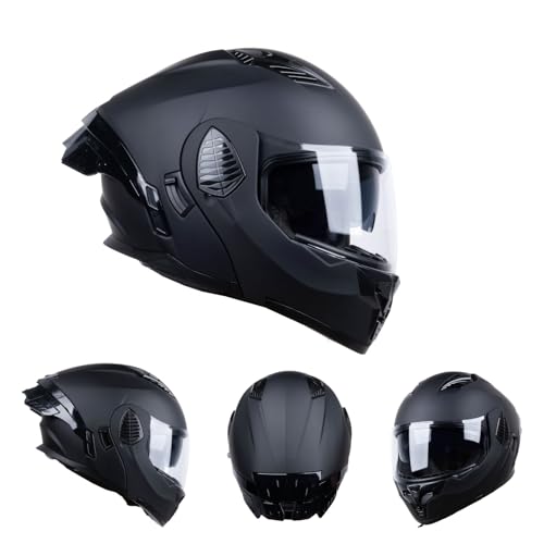 Matt Black X-Large Full Face Modular Motorcycle Helmet B50031