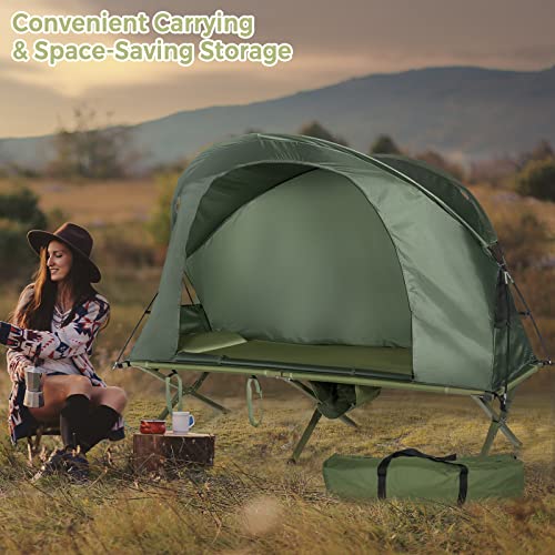 4-in-1 Camping Cot Tent with Waterproof External Cover, Air Mattress & Carrying Bag Y34926