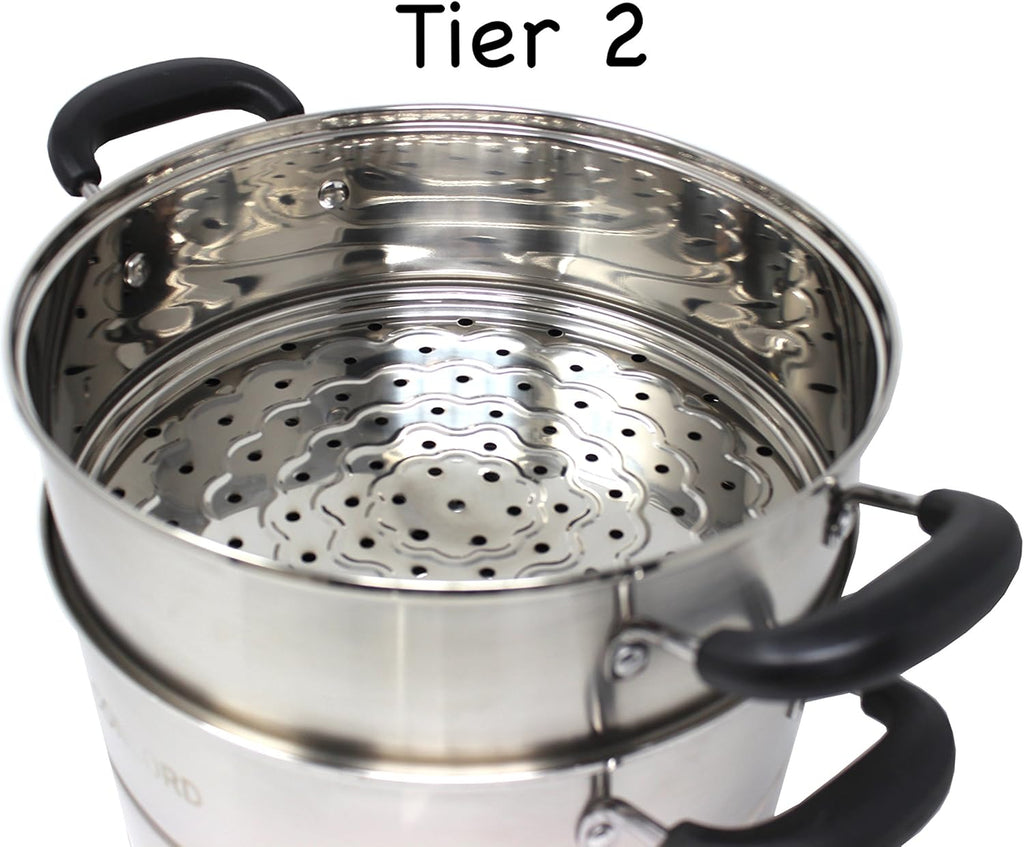 3 Tier Stainless Steel Steamer Set 28 CM J349026