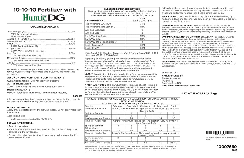 18lb. 10-10-10 Fertilizer with Micronutrients H815729