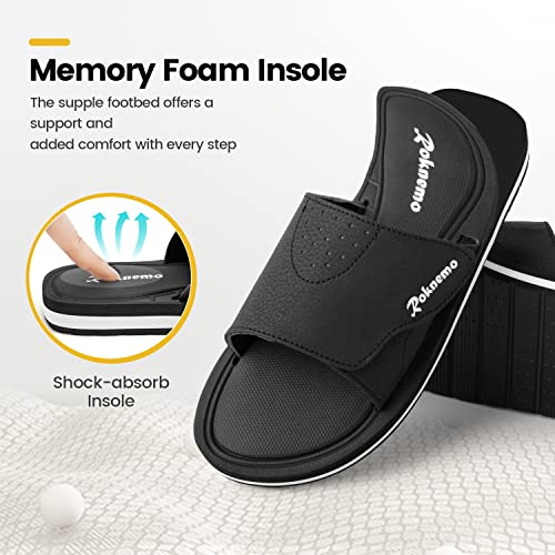 Mens Slide Sandals with Memory Foam E84967